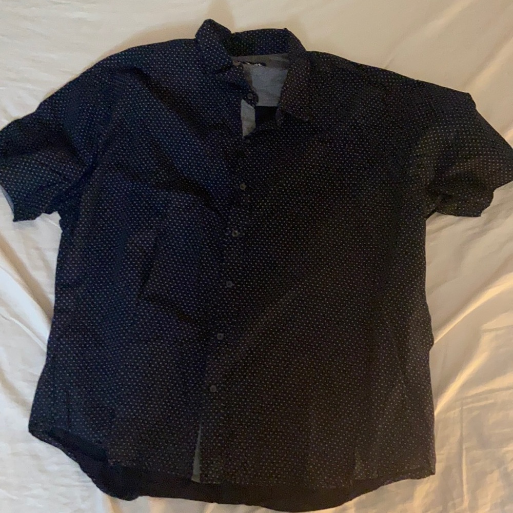 Black and white button down shirt